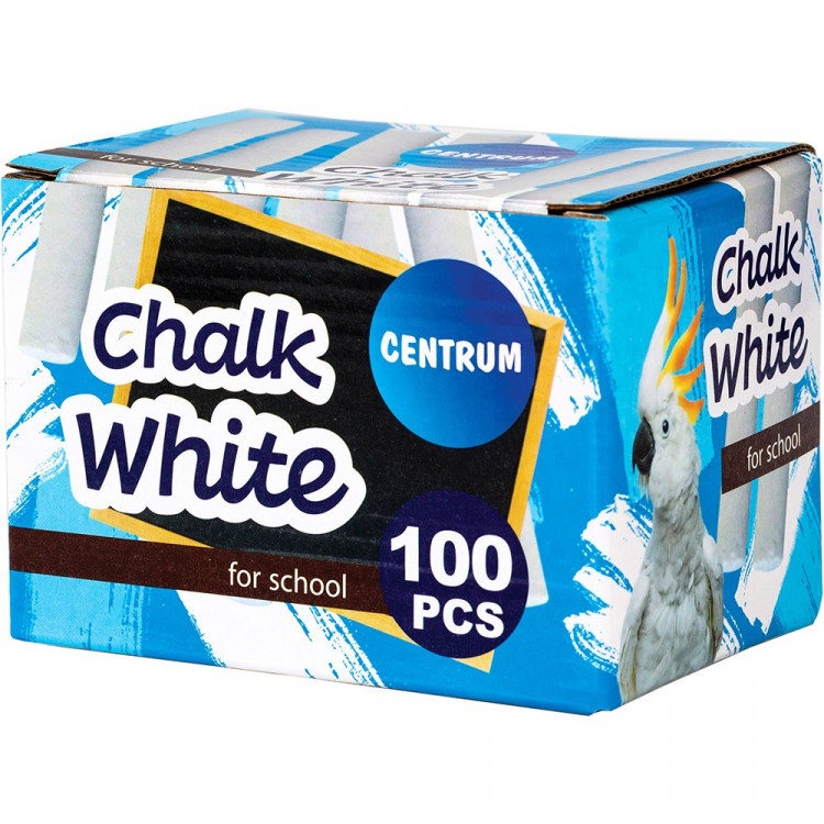 Мел школьный белый 100 штук в упаковке (CENTRUM) круглый арт 80372