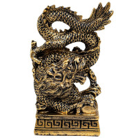 Статуэтка декоративная "Китайский огненный дракон" 8,3*4,5*13см бронза арт.398-472