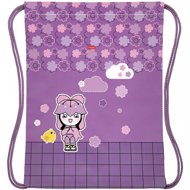 Сумка для сменной обуви 1 отделение (Hatber) На облачке 330х420мм арт.NMn_18004