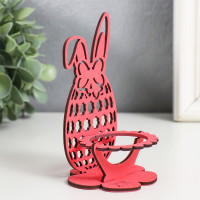 ПАСХА Подставка для яиц "Заяц" 7*7*12см коралловый арт.9525875