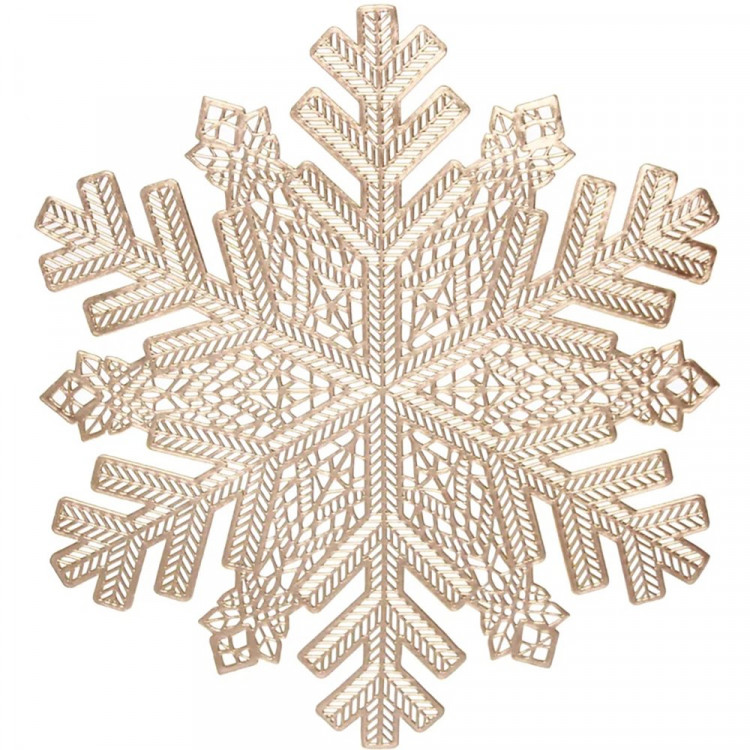 Салфетка сервировочная ПВХ "Снежинка" 44,5см цв.золото арт.898-161