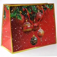 Пакет подароч. бумаж. 33*26см "Шары на ветке" цв.красный арт.95778FE Пакет подароч. бумаж. 33*26см "Шары на ветке" цв.красный арт.95778FE