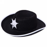 Шляпа карнавальная "Шериф" с белым кантом арт.770-0236