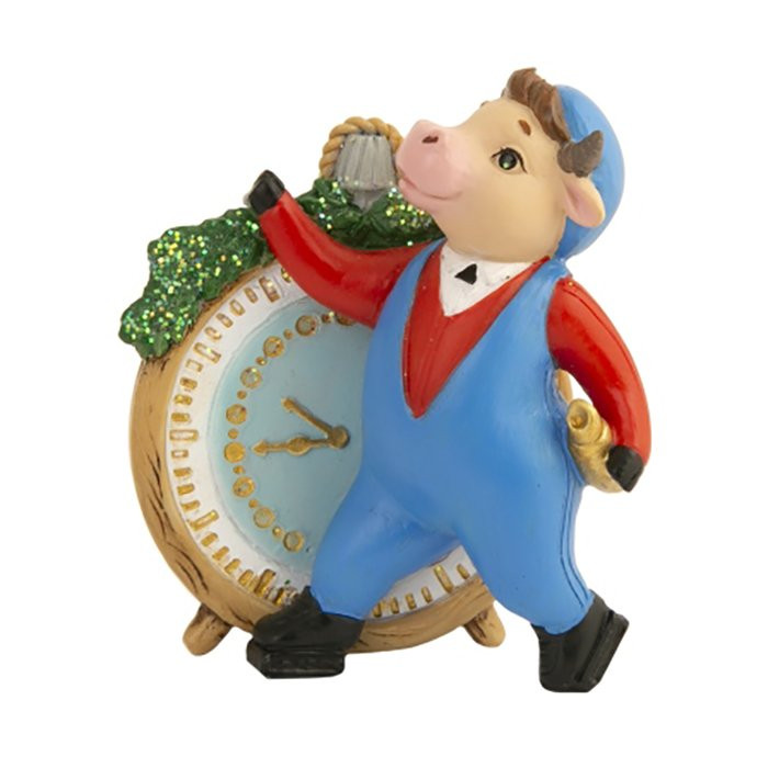 Статуэтка СГ "Бычок-спортсмен с часами" 09см арт.81393 Статуэтка СГ "Бычок-спортсмен с часами" 09см арт.81393