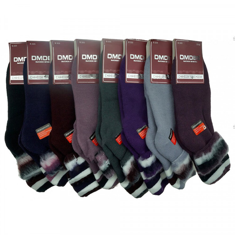 Носки женские артикул 307/2711 размер 23-25 хлопок 80% полиамид 15% эластан 5% цвет ассорти (DMDBS/SYLTAN)