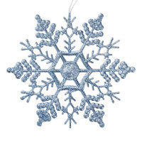 Украшение декоративное "Снежинка" 16,5см голубой арт.77915