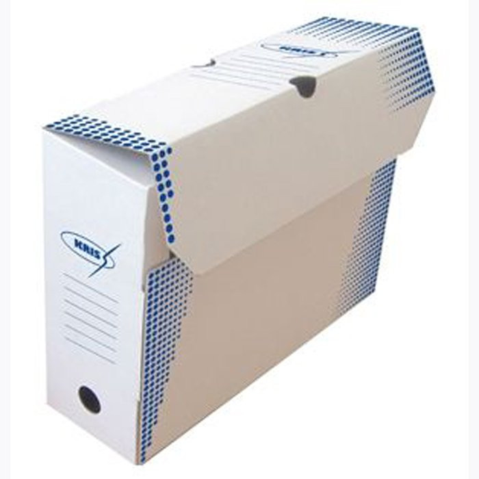 Короб архивный А4 г/карт 100мм вырубной замок белый арт.3010802 (Ст.40)