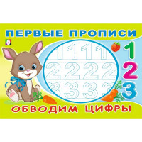 Раскраска А5 Первые прописи Обводим цифры Фламинго арт.33187