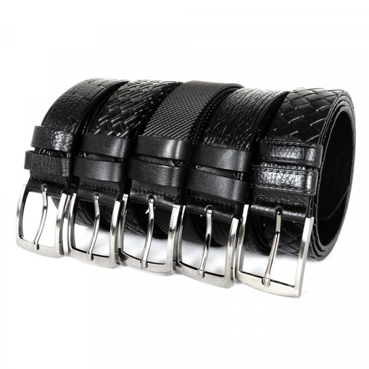 Ремень мужской натуральная кожа цвет черный (110-125см) арт.Б35251-000A