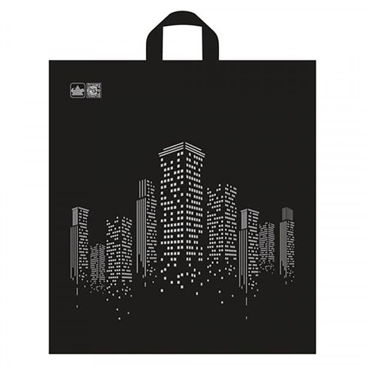 Пакет ПВД с ручкой петля "Биг Сити" 40*44+6см 43мкм арт.ПТЛ24287