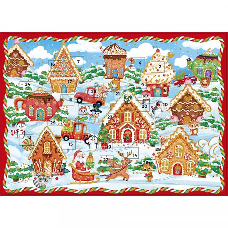 Плакат "Праздник" с окошками-сюрпризами 41,5*29,5см арт.90660