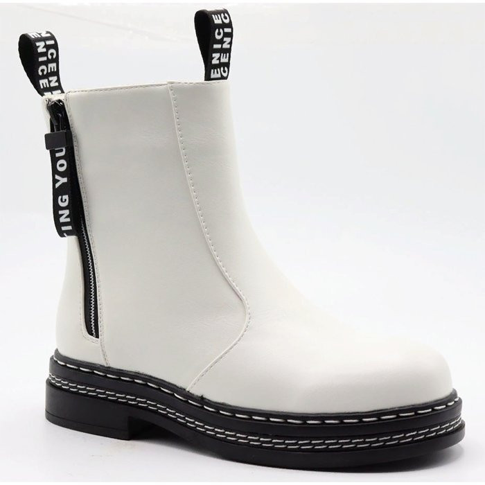 Ботинки для девочки (ИРИНА) белый верх-искусственная кожа подкладка - байка артикул m-jxj-2608-2