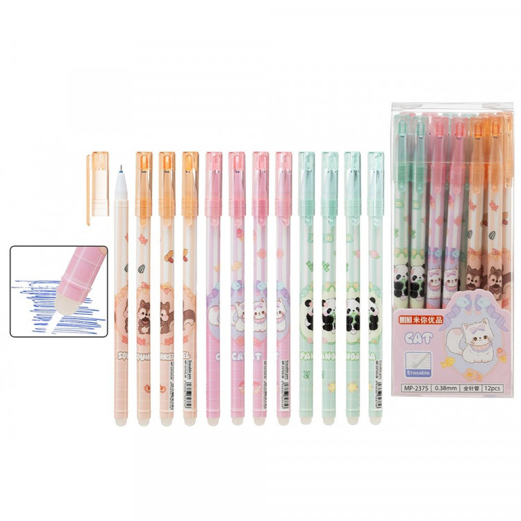 Ручка гелевая ПИШИ-СТИРАЙ (МС) синяя Животные 0,38мм арт.MP-2375 (Ст.12) Ручка гелевая ПИШИ-СТИРАЙ (МС) синяя Животные 0,38мм арт.MP-2375 (Ст.12)