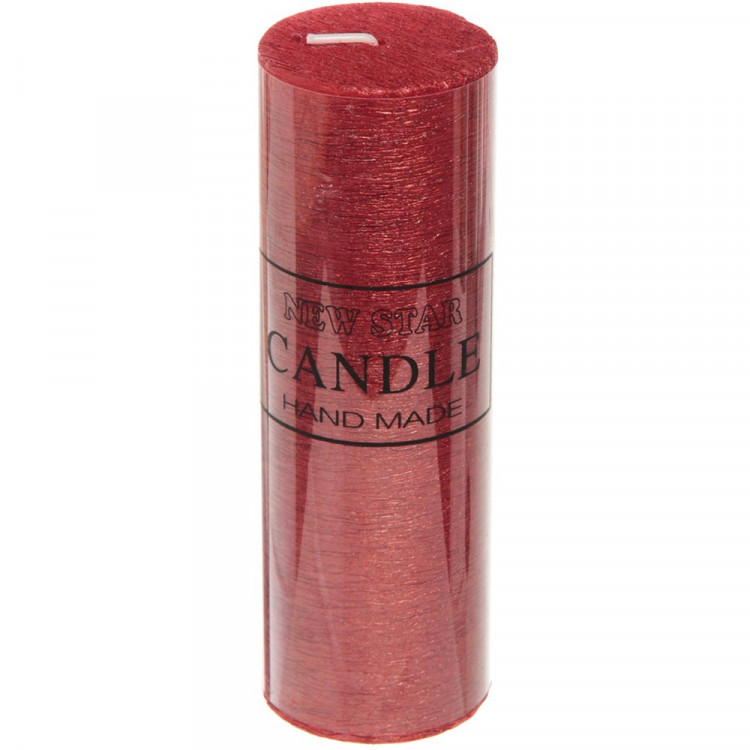 Свеча столбик "New Star ZD-074" 05*15см цв.красный арт.114-146