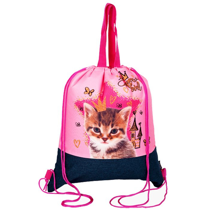 Сумка для сменной обуви 1 отделение (deVENTE) Cat Princess 37x43см арт.7040243 Сумка для сменной обуви 1 отделение (deVENTE) Cat Princess 37x43см арт.7040243