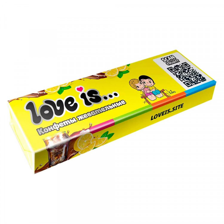 Жевательная конфета  Love Is 20гр Кола-Лимон (Ст.24)