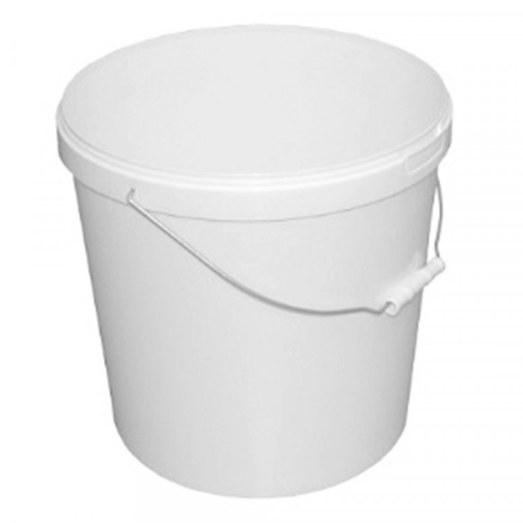 Ведро c крышкой белое 11л с мет. ручкой и к/з (ст.20)