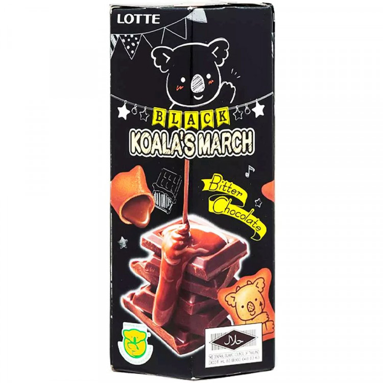 Печенье Lotte Koala's March Bitter Chocolate Горький шоколад 37гр (Ст.6)