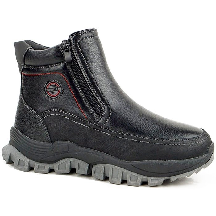 Ботинки для мальчика (B&G) черные верх-искусственная кожа подкладка -искуственный мех артикул m-bg-5356-4A