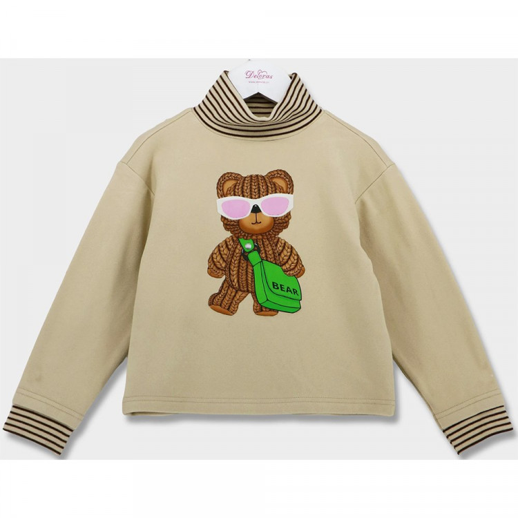 Джемпер для девочки (Deloras) артикул 19574 р.26/98-32/128 цвет св.бежевый