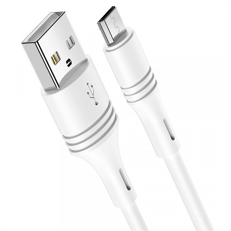 Кабель USB - микро USB Borofone BX43 CoolJoy, 1.0м, 2.4A, цвет: белый