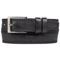 Ремень детский натуральная кожа цвет черный (80-90см) арт.530042-0003