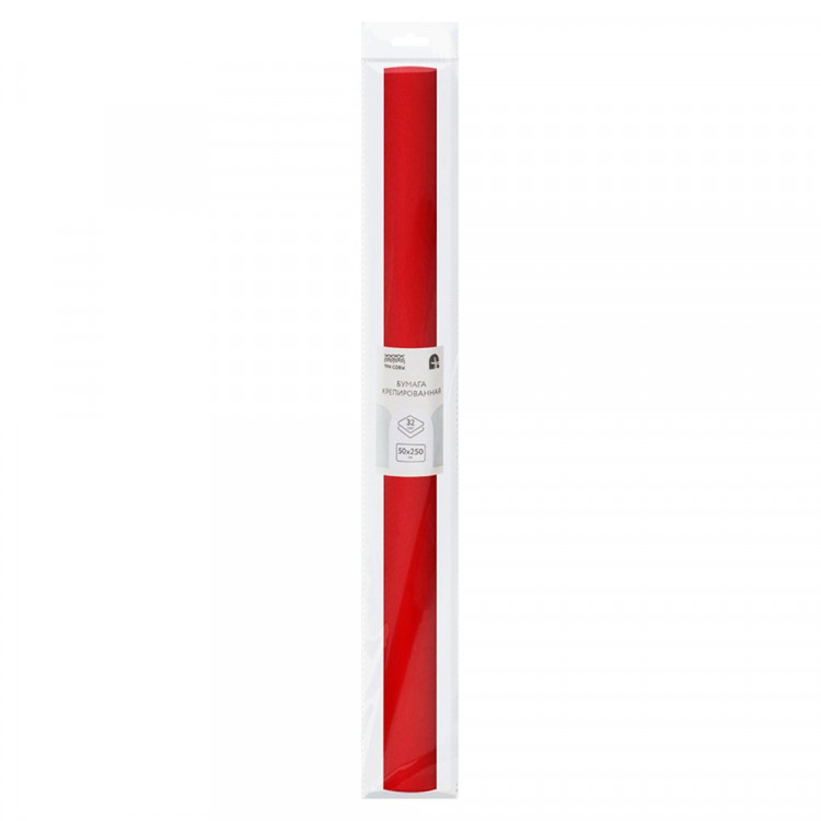 Бумага крепированная 50*250см (Три совы) красная 32 г/м² арт.CR_43941