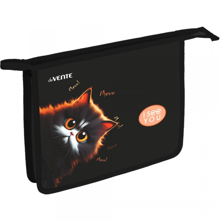 Папка школьная для тетрадей А5 на молнии (deVENTE) I See You с расширением конгревное тиснение арт.8053590 Папка школьная для тетрадей А5 на молнии (deVENTE) I See You с расширением конгревное тиснение арт.8053590