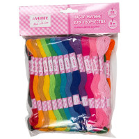 Набор ниток для вышивания Мулине deVENTE длина 8 м, 52 рулона яркие цвета блистер арт.8001437