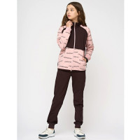 Костюм спортивный для девочки арт.1695м размер 30/122-40/152 трикотажный цвет пудра/шоколад