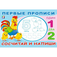 Раскраска А5 Первые прописи Сосчитай и напиши Фламинго арт.33217