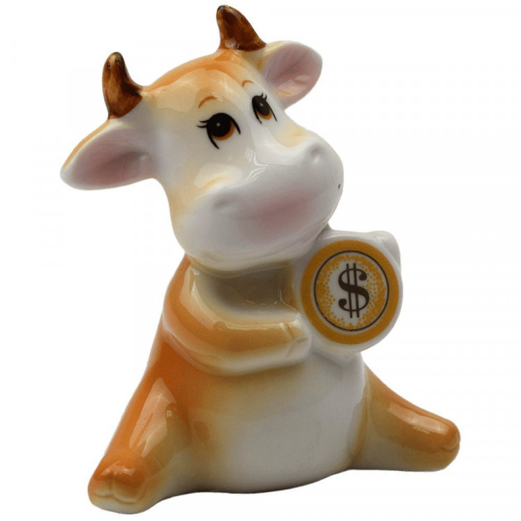 Статуэтка СГ "Бычок Янтарь с монеткой" 7,5*6,5см арт.541-293 Статуэтка СГ "Бычок Янтарь с монеткой" 7,5*6,5см арт.541-293