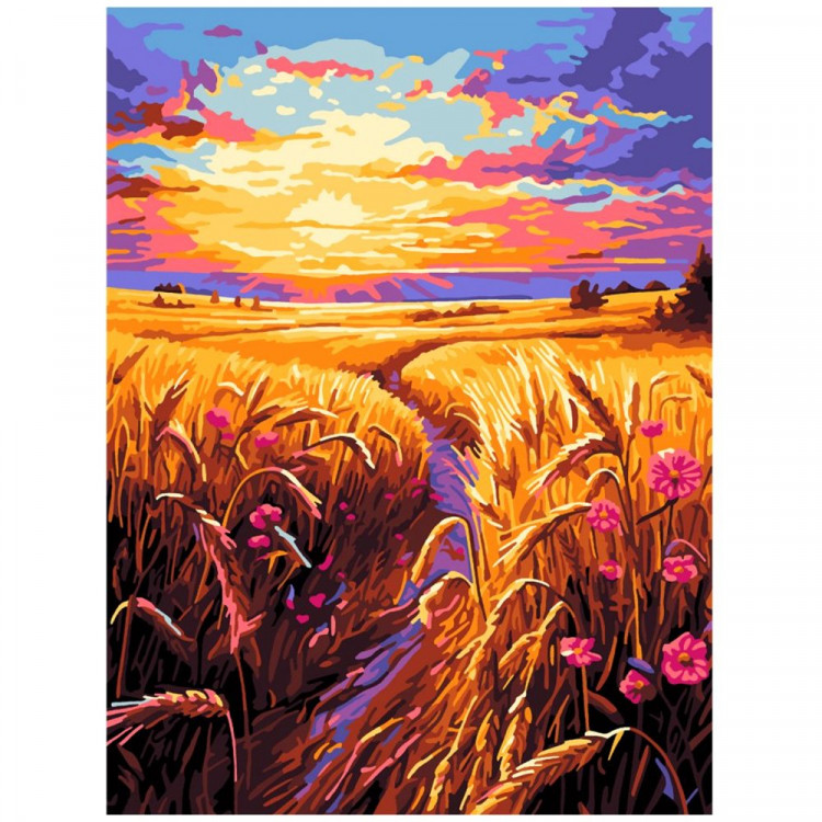 Картина по номерам холст на подрамнике 30х40 см (LORI) Золотые поля арт.Рх-168 Картина по номерам холст на подрамнике 30х40 см (LORI) Золотые поля арт.Рх-168