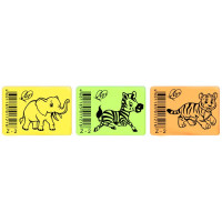 Ластик (ЛУЧ) ZOO Z1 (35*25*8мм) флуоресцентный ассорти арт.31С 1968-08