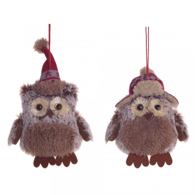 Игрушка декор. "Сова" 12см 2вида арт.741881