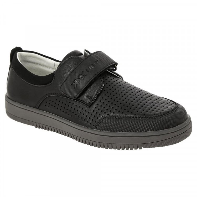 яяяПолуботинки для мальчика (Kenka) черный верх-искусственная кожа подкладка-натуральная кожа артикул BSB_358-27_BLACK