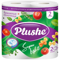 Полотенце бумажное 2-слоя 2 рулона в упаковке 10 метров "СпасиPlushe Super Light" белое (Ст.12) Полотенце бумажное 2-слоя 2 рулона в упаковке 10 метров "СпасиPlushe Super Light" белое (Ст.12)
