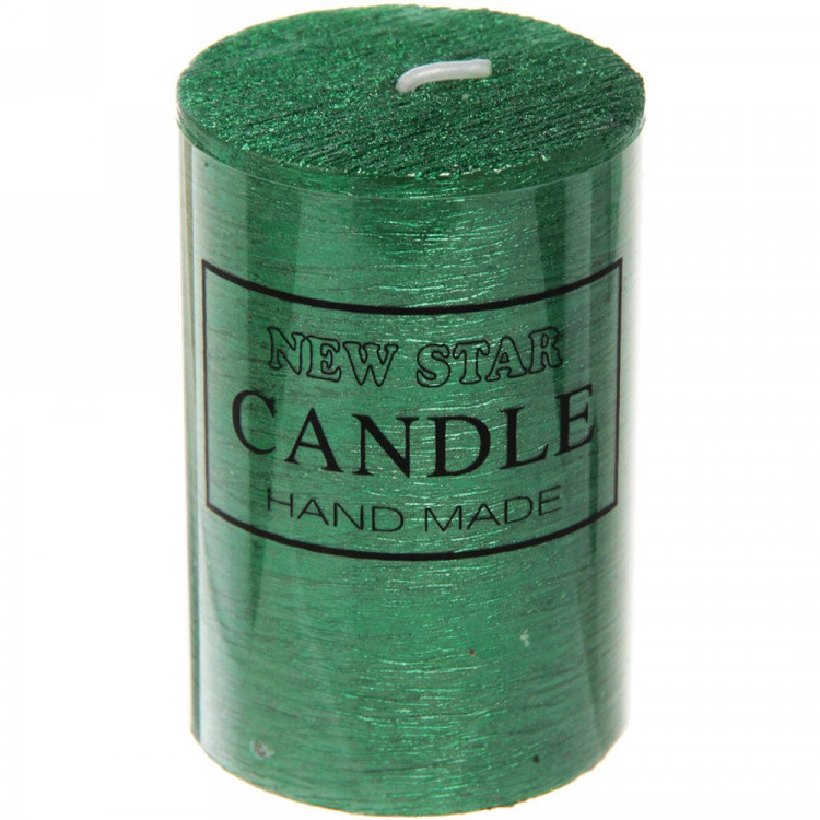 Свеча столбик "New Star ZD-072" 05*7,5см цв.изумруд арт.114-141