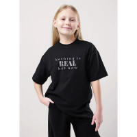Футболка для девочки арт.CLE 856797кд_п размер 34/134-42/158 цвет черный Футболка для девочки арт.CLE 856797кд_п размер 34/134-42/158 цвет черный