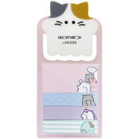 Клейкая бумага для заметок 50x25 мм и 50x12 мм, 4x20 листов (deVENTE) deVENTE. Ghost Meow арт.2010519