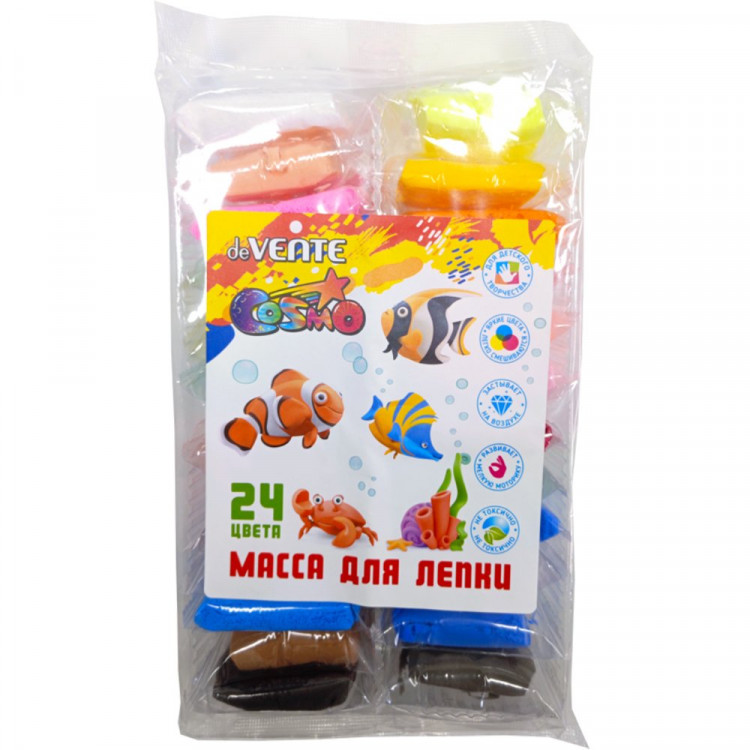 Масса для лепки 24 цвета (deVENTE) 3 стека арт.8042430 Масса для лепки 24 цвета (deVENTE) 3 стека арт.8042430