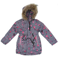 Куртка зимняя для девочки (ZI TONG) арт.sdh-KF2053-12 цвет серый
