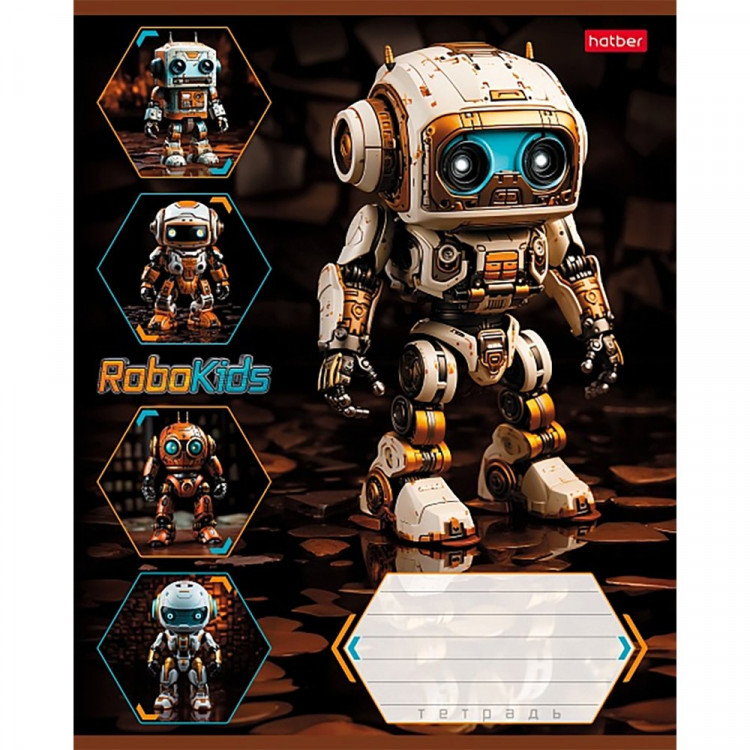 Тетрадь 18 листов клетка (Hatber) Робо ассорти арт 18Т5В1