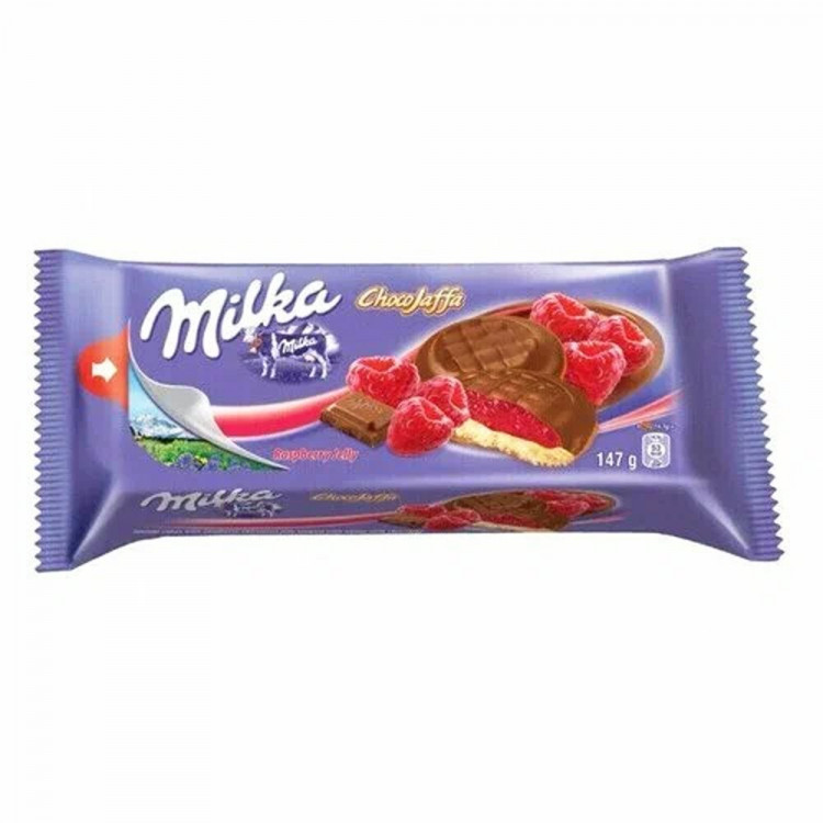 Печенье Милка Джафа 147гр, малина (Ст.24)