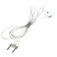 Удлинитель д/домашней гирлянды 1,5м "Серпантин" цв.прозрачный арт.183-963 Удлинитель д/домашней гирлянды 1,5м "Серпантин" цв.прозрачный арт.183-963