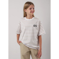 Футболка для девочки арт.CLE 856797кдн_п размер 34/134-42/158 цвет молочный/бежевый Футболка для девочки арт.CLE 856797кдн_п размер 34/134-42/158 цвет молочный/бежевый