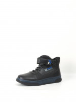 Ботинки для мальчика (Леопард) черные верх-искусственная кожа подкладка - байка артикул ld-1751-1-1 Ботинки для мальчика (Леопард) черные верх-искусственная кожа подкладка - байка артикул ld-1751-1-1