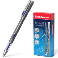 Ручка гелевая н/проз.корп. (ErichKrause) Megapolis gel синий, 0,5мм арт.92 (Ст.12)