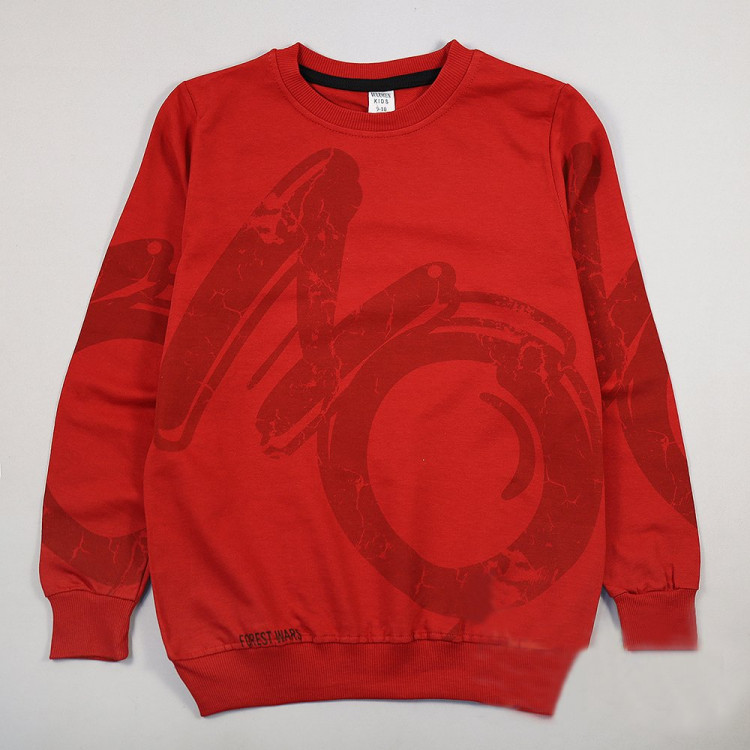 Джемпер для мальчика артикул Waxmen 49150  размер 36/140-48/176 цвет красный