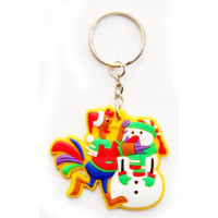 Брелок СИМВОЛ ГОДА "Петушок и снеговик" 5см арт.42230/48